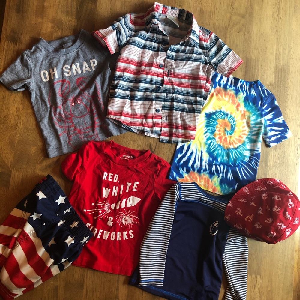 4th of July 18-24 month summer clothes lot bundle